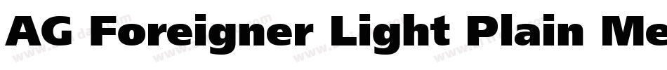 AG Foreigner Light Plain Medium字体转换